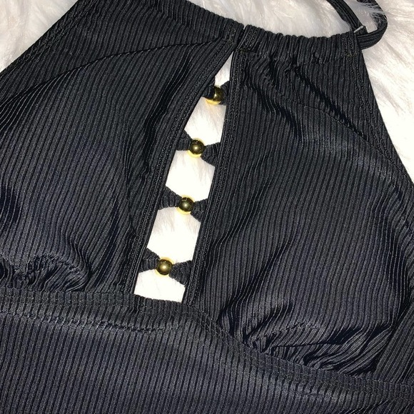 Salt + Cove ribbed halter swim top size M - Picture 5 of 6